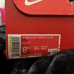 Nike Court Vision Alta LTR in Black and White